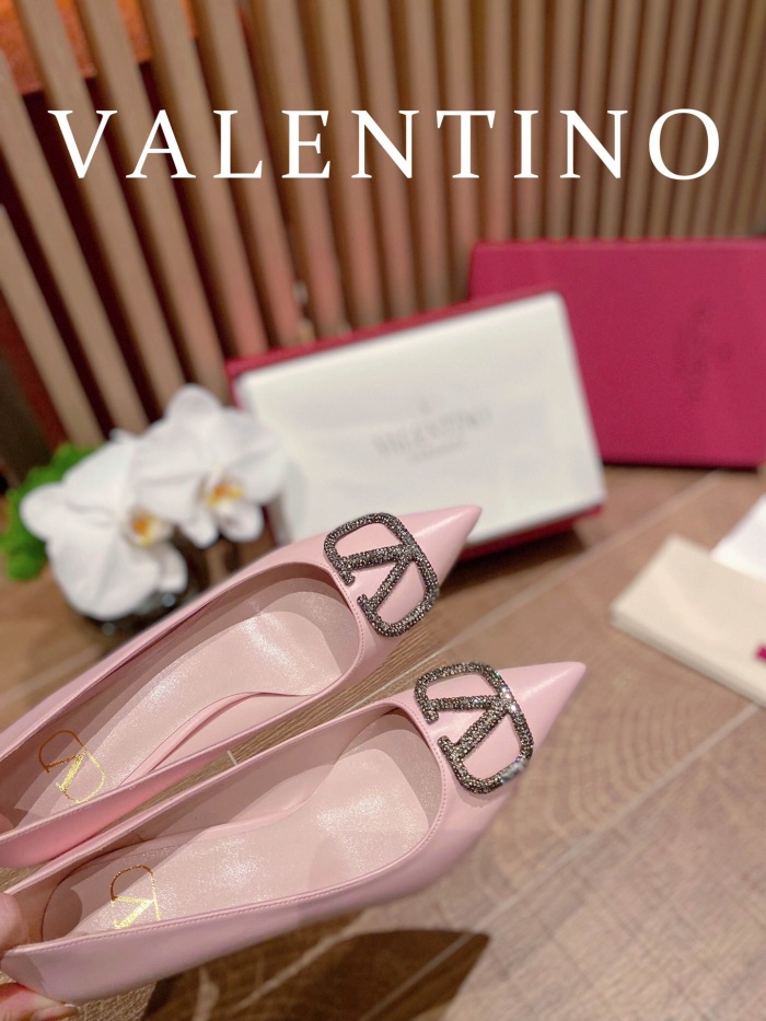 Valentino Vlogo Signature Satin Slingback Pumps Size 35-41 4-Color