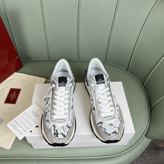 Valentino Lace and Mesh Lacerunner Sneaker Size 36-41   9-Color