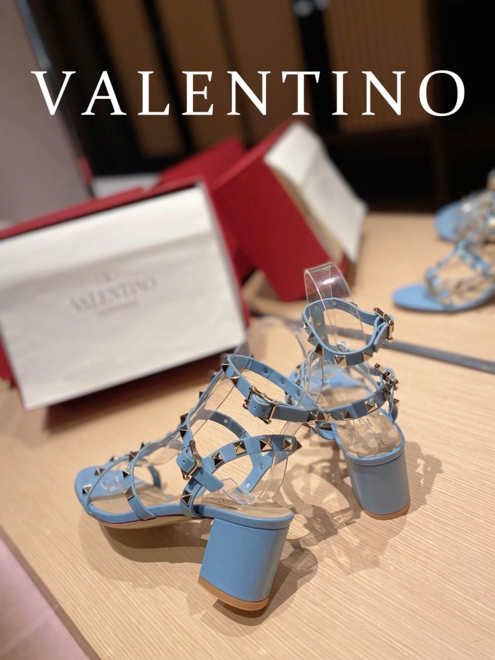 Valentino Rockstud Calfskin Ankle Strap Pumps Size 35-41 6-Color
