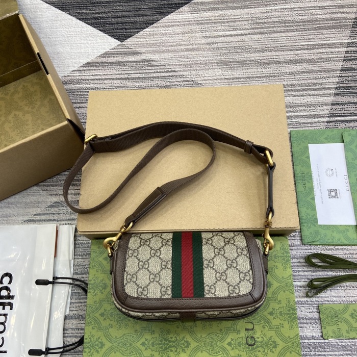 Gucci Ophidia Super-Mini Shoulder Bags Size 18.5*10*5.5cm