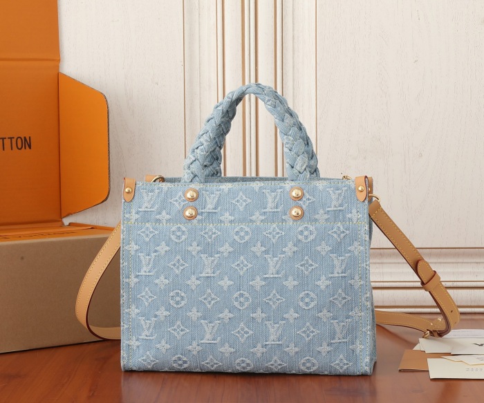 Louis Vuitton M24897 Let Go PM Denim Cowboy Shopping Bags Size 28*23*10.5cm