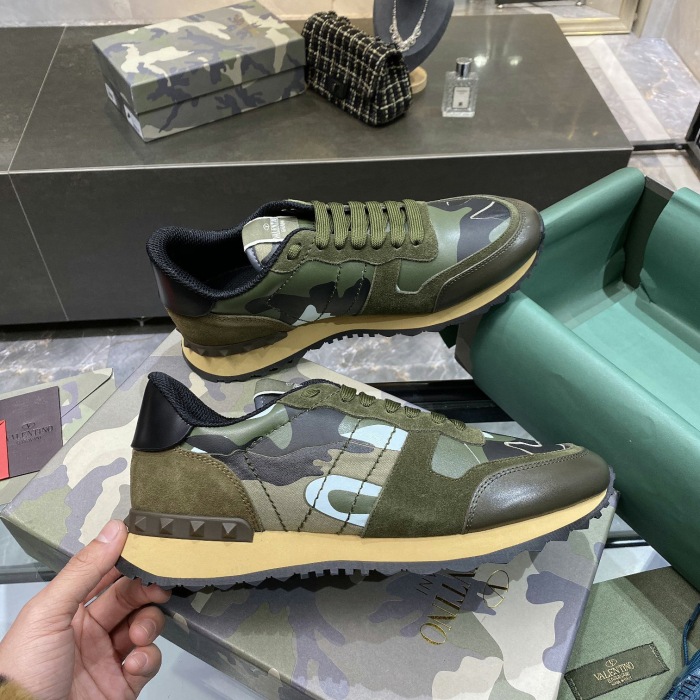 Valentino Camouflage Rockrunner Sneaker Size 39-45   11-Color