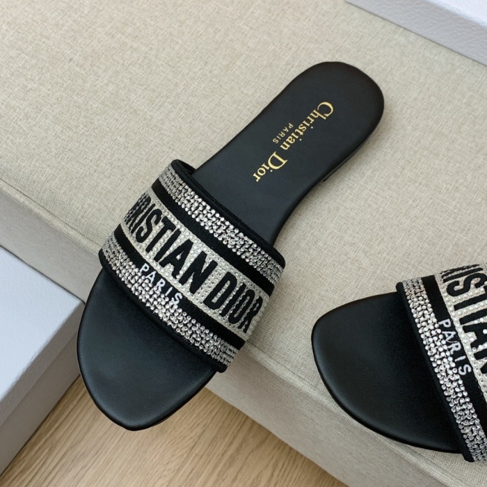 Dior Dway With Diamond Slippers Size 35-41 7-Color