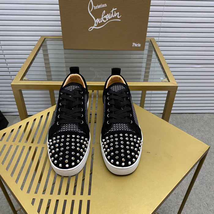Christian Louboutin Louis Junior Spikes Sneaker Size 36-46  10-Color