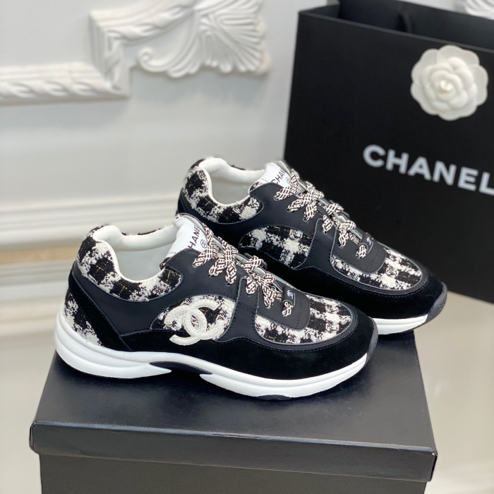 Chanel 2023 New Coton Tweed Sneaker Size 35-41  3-Color