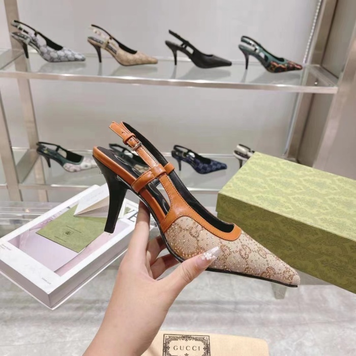 Gucci GG Slingback Pumps Size 35-41 4-Color