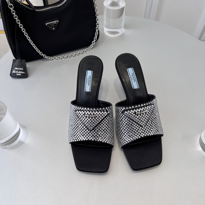 Prada Satin Pumps with Crystals Size 35-41 2-Color