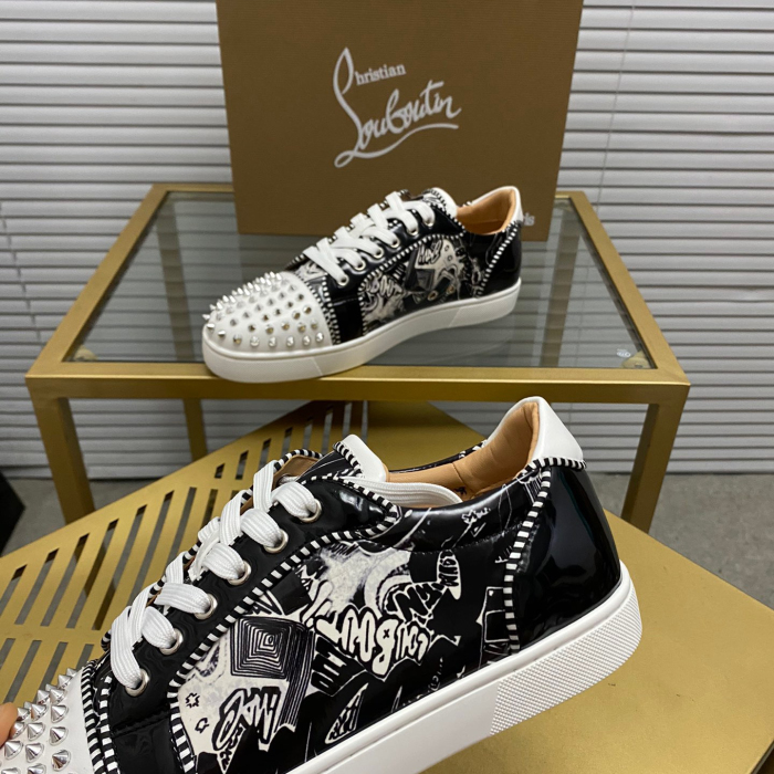 Christian Louboutin Louis Junior Spikes Sneaker Size 36-46  9-Color