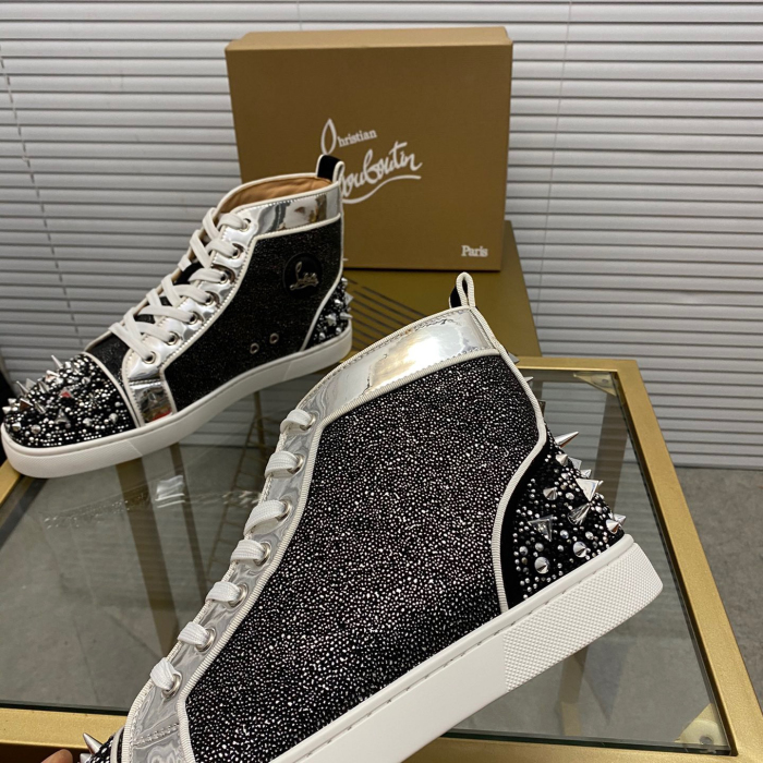 Christian Louboutin Lou Pik Pik High-Top Sneaker Size 36-46  7-Color