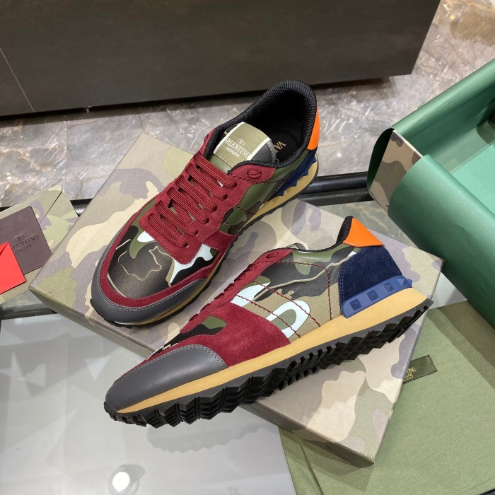 Valentino Camouflage Rockrunner Sneaker Size 39-45   11-Color