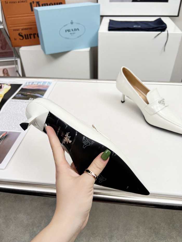 Prada Brushed Leather Slingback Pumps Size 35-41 3-Color