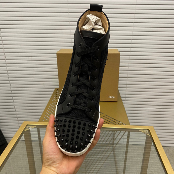 Christian Louboutin Louis Spikes High-Top Sneaker Size 36-46  5-Color