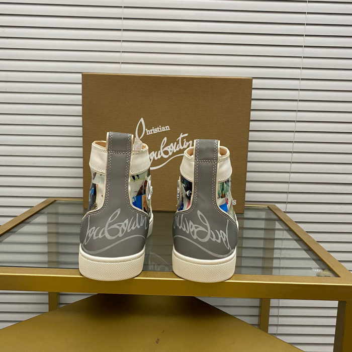 Christian Louboutin Fun Louis High-Top Sneaker Size 36-46  4-Color