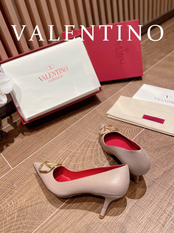 Valentino Vlogo Signature Calfskin Slingback Pumps Size 35-41 4-Color