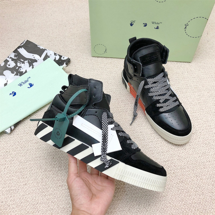 OFF White Floating Arrow High Top Vulc Sneaker Size 36-45   6-Color