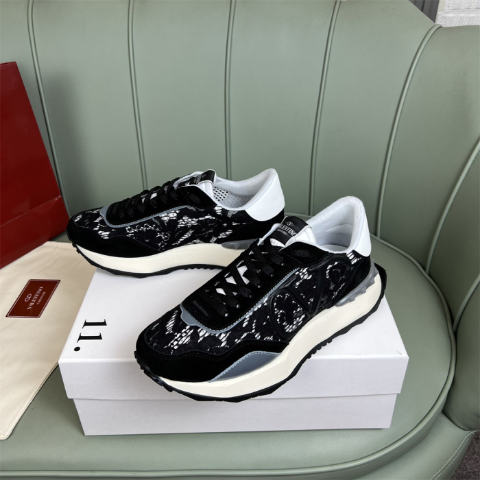 Valentino Lace and Mesh Lacerunner Sneaker Size 36-41   9-Color