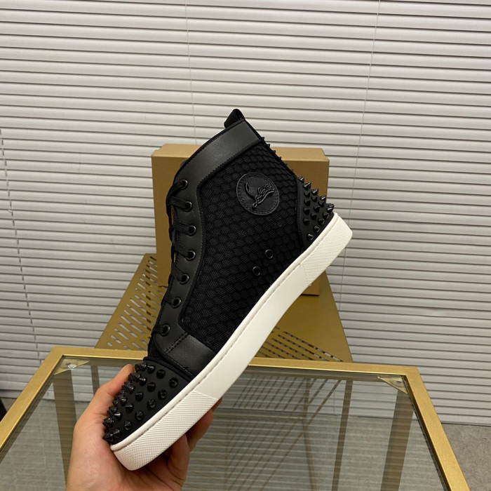 Christian Louboutin Louis Spikes High-Top Sneaker Size 36-46  5-Color
