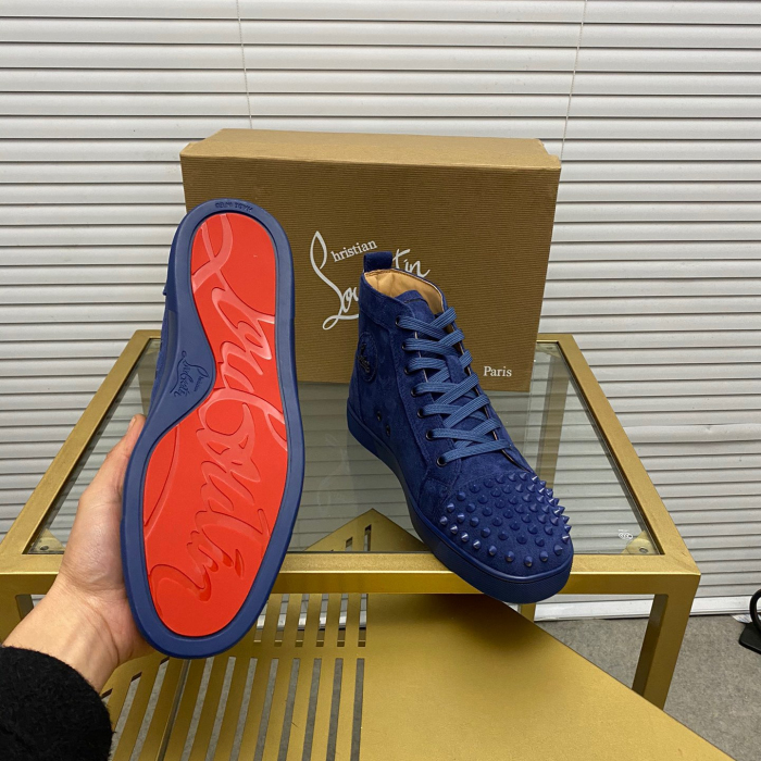 Christian Louboutin Lou Spikes High-Top Sneaker Size 36-46  10-Color