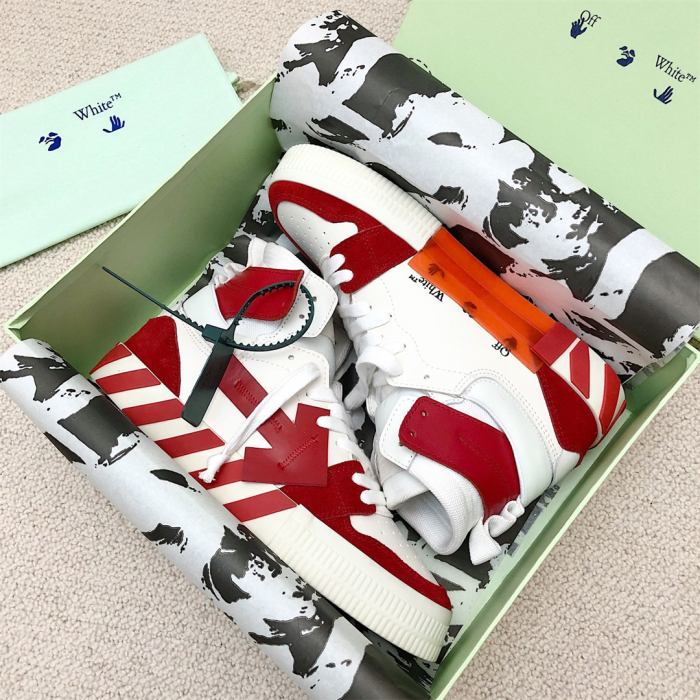 OFF White Floating Arrow High Top Vulc Sneaker Size 36-45   6-Color
