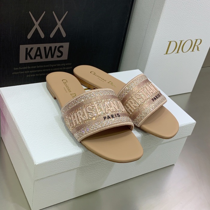 Dior Dway With Diamond Slippers Size 35-41 7-Color