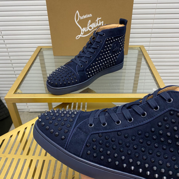 Christian Louboutin Louis Spikes High-Top Sneaker Size 36-46 10-Color