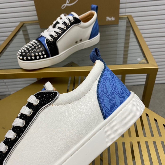 Christian Louboutin Louis Junior Spikes Sneaker Size 36-46  10-Color