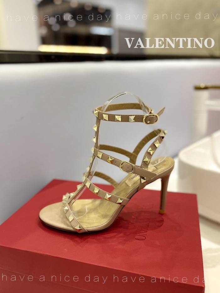 Valentino Rockstud Calfskin Ankle Strap Pumps Size 35-41 4-Color