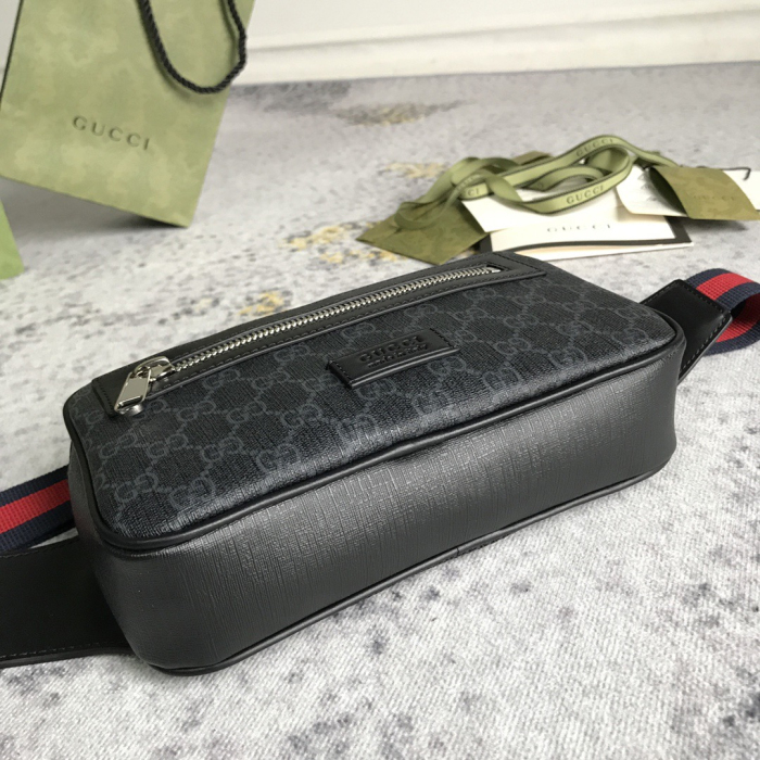 Gucci GG Supreme Black Belt Bags for Men Size 24*14*5.5cm