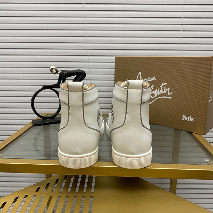 Christian Louboutin Lou Spikes High-Top Sneaker Size 36-46  10-Color