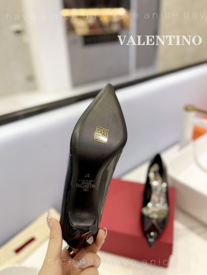 Valentino One Stud Patent Leather Pumps Size 35-41 4-Color