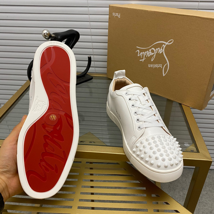 Christian Louboutin Louis Junior Spikes Sneaker Size 36-46  10-Color