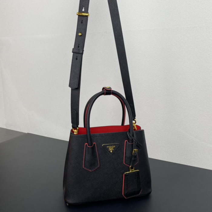 Prada 1BG443 Double Saffiano Leather Bags Size 25*18.5*12.5cm