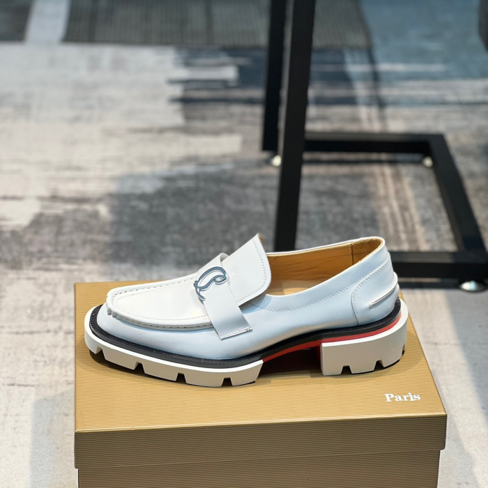 Christian Louboutin CL Moc Lug Strass Loafers Size 39-45 3-Color