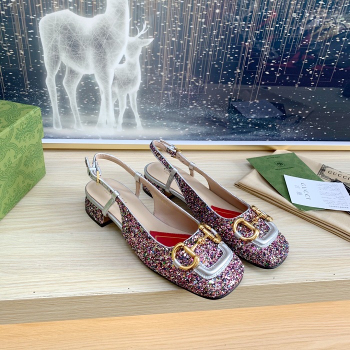 Gucci Slingback With Horsebit Pumps Size 35-41 5-Color