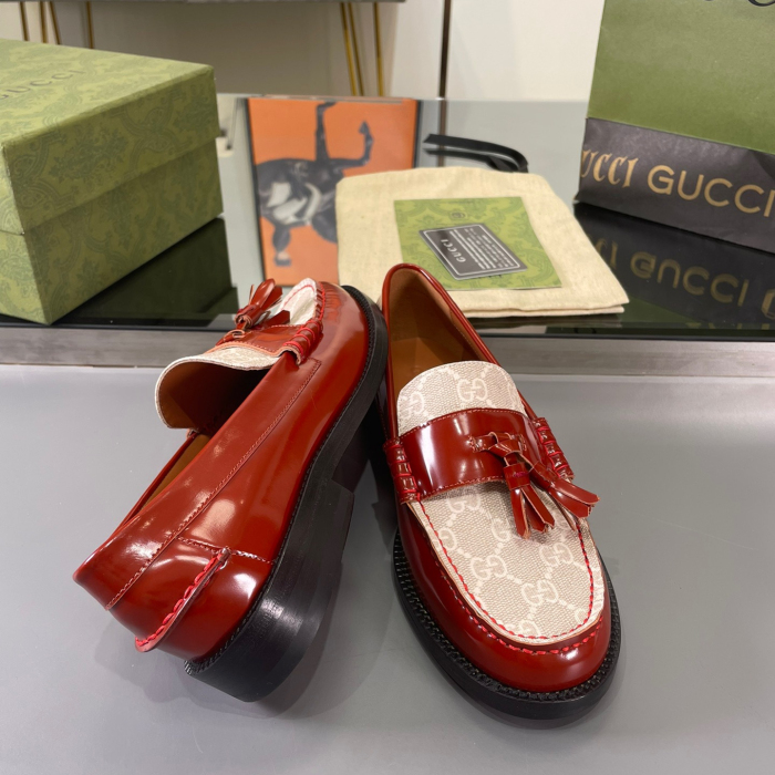 Gucci GG Loafers with Tassel Size 39-45 5-Color