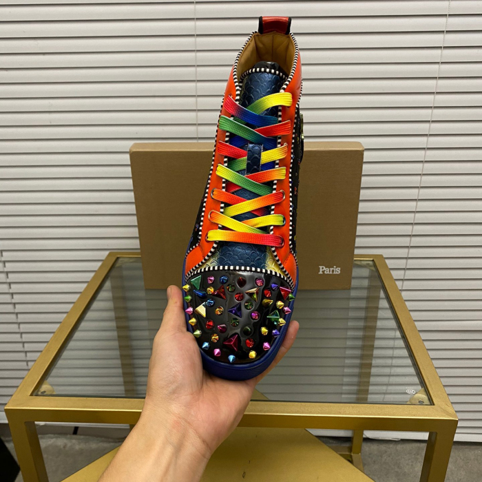 Christian Louboutin Lou Pik Pik High-Top Sneaker Size 36-46  7-Color