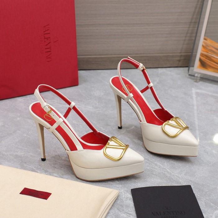 Valentino Vlogo Signature Calfskin Slingback Pumps Size 35-41 4-Color