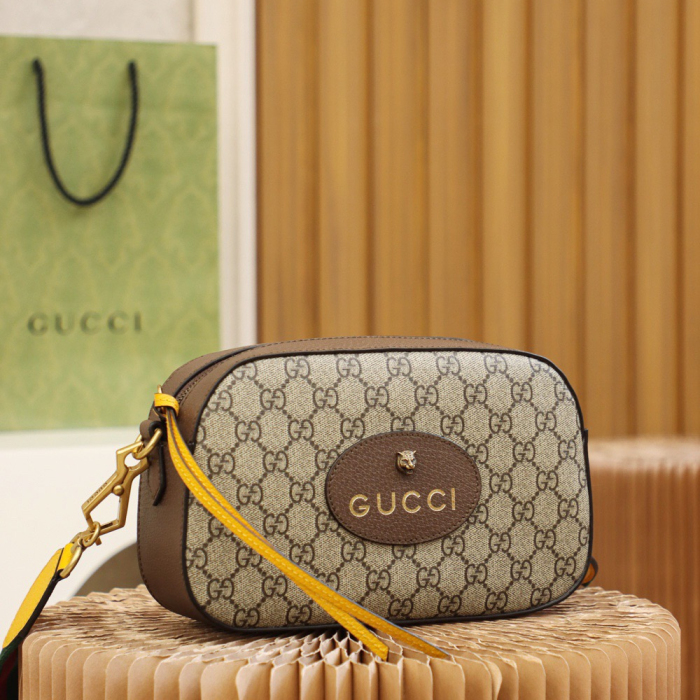 Gucci Neo Vintage GG Supreme Messenger Bags for Men Size 24*14.5*7cm