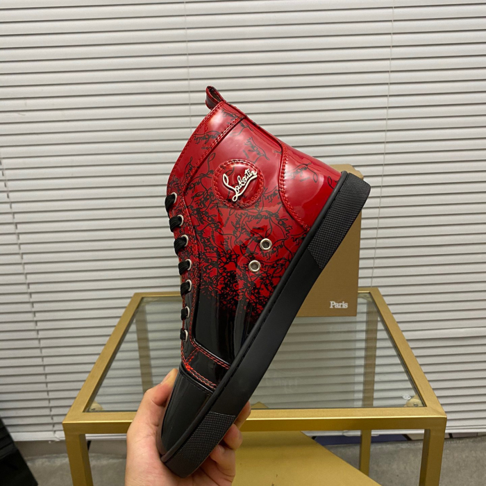 Christian Louboutin Fun Louis High-Top Sneaker Size 36-46  4-Color