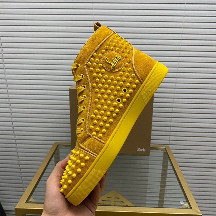 Christian Louboutin Louis Spikes High-Top Sneaker Size 36-46 10-Color
