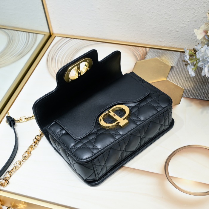 Dior Mini Dior Jolie Top Handle Women Shoulder Bags 19*12*6cm