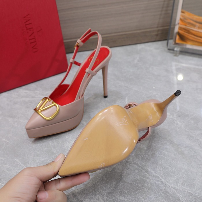 Valentino Vlogo Signature Calfskin Slingback Pumps Size 35-41 4-Color