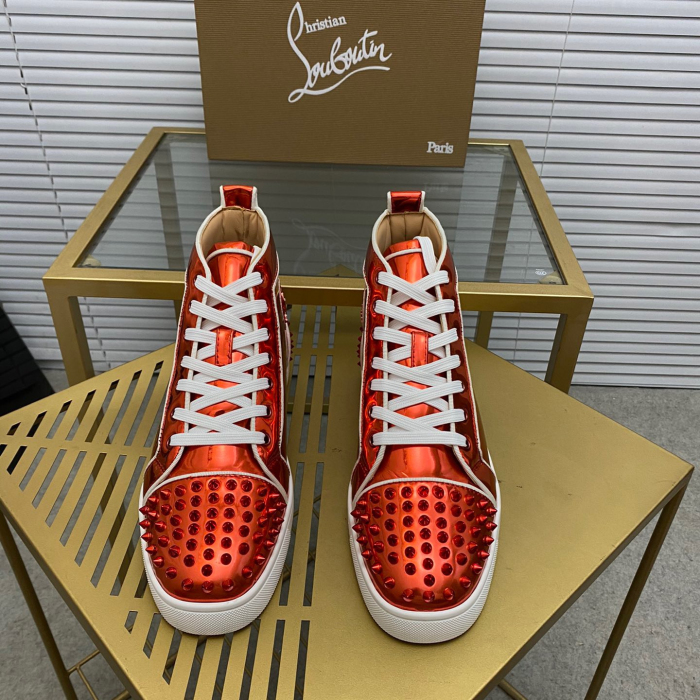 Christian Louboutin Louis Spikes High-Top Sneaker Size 36-46  5-Color