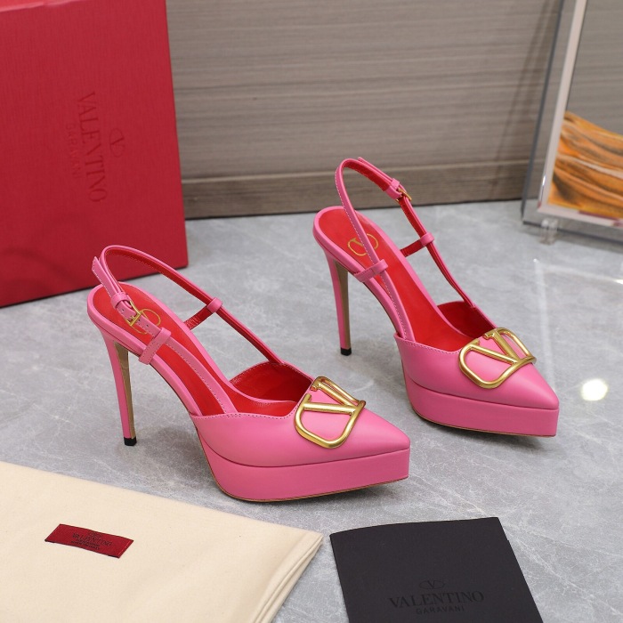 Valentino Vlogo Signature Calfskin Slingback Pumps Size 35-41 4-Color
