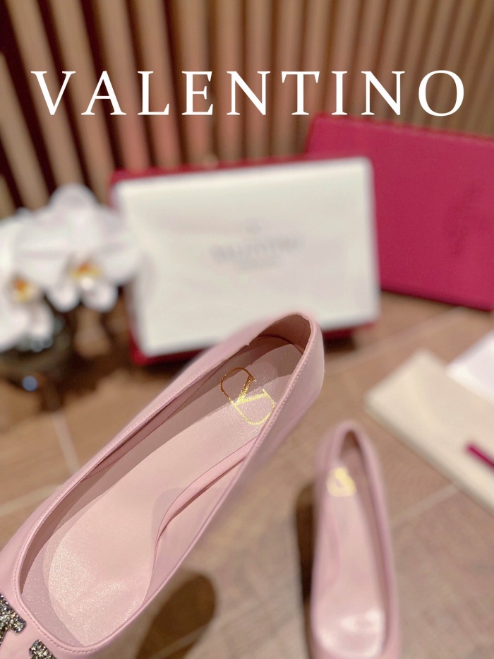 Valentino Vlogo Signature Satin Slingback Pumps Size 35-41 4-Color