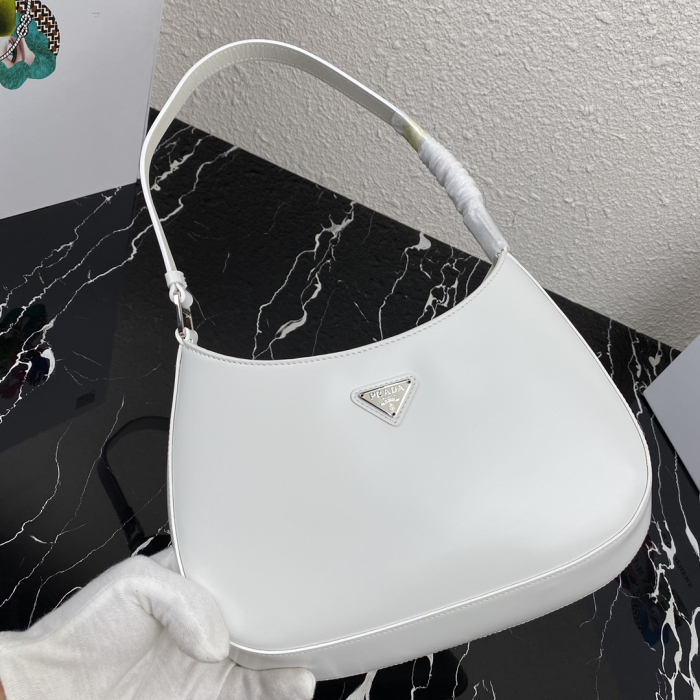 Prada 1BC499 Cleo Brushed Leather Shoulder Bags Size 27*22*6cm