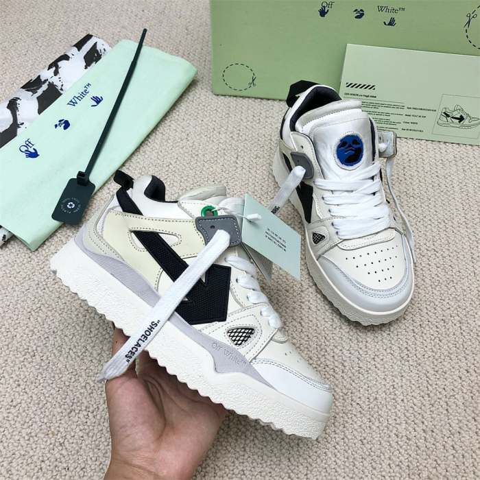 OFF White Midtop Sponge Sneaker Size 36-45   6-Color