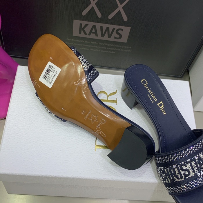 Dior Dway with Diamond Heeled Sandal Pumps Size 35-41 7-Color