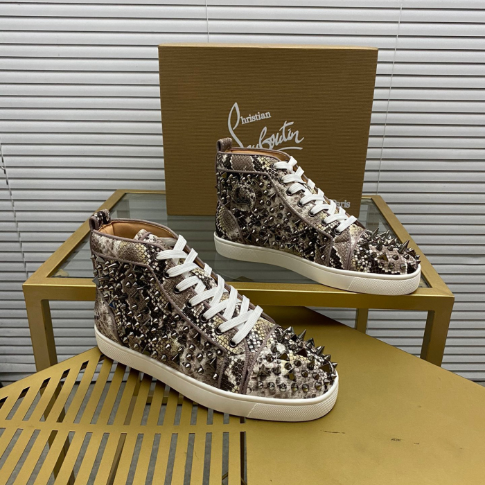 Christian Louboutin Lou Pik Pik High-Top Sneaker Size 36-46  6-Color