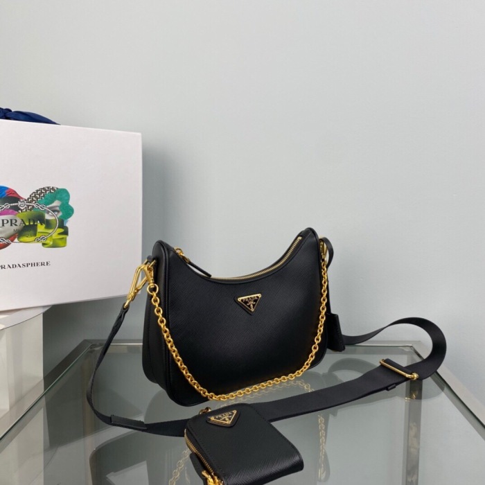 Prada 1BH204 Redition 2005 Women Bags Leather 22*18*6cm